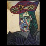 picasso, buste de femme au chapeau à fleurs dora maar