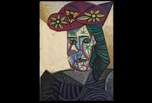 picasso, buste de femme au chapeau à fleurs dora maar