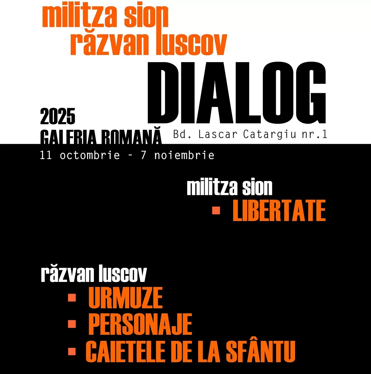 afis expozitie dialog, galeria romana