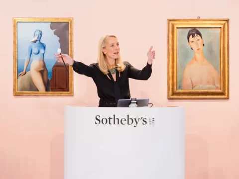 auctioneer aurelie vandevoorde, magritte, modigliani, thomas ledoux, sothebys