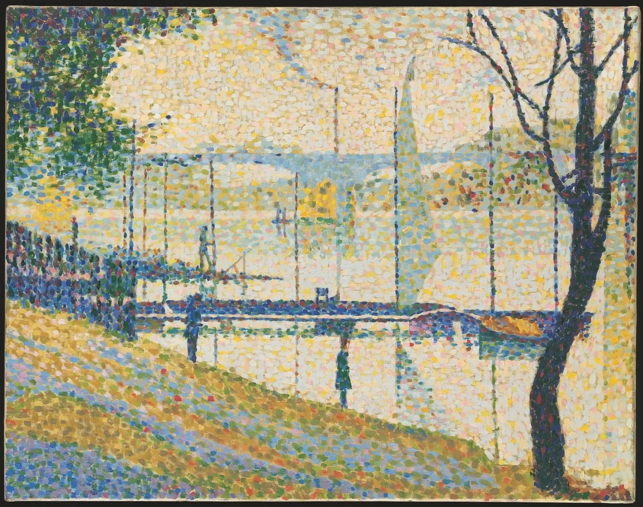 bridget riley, copie 1959 după le pont de courbevoie, de seurat