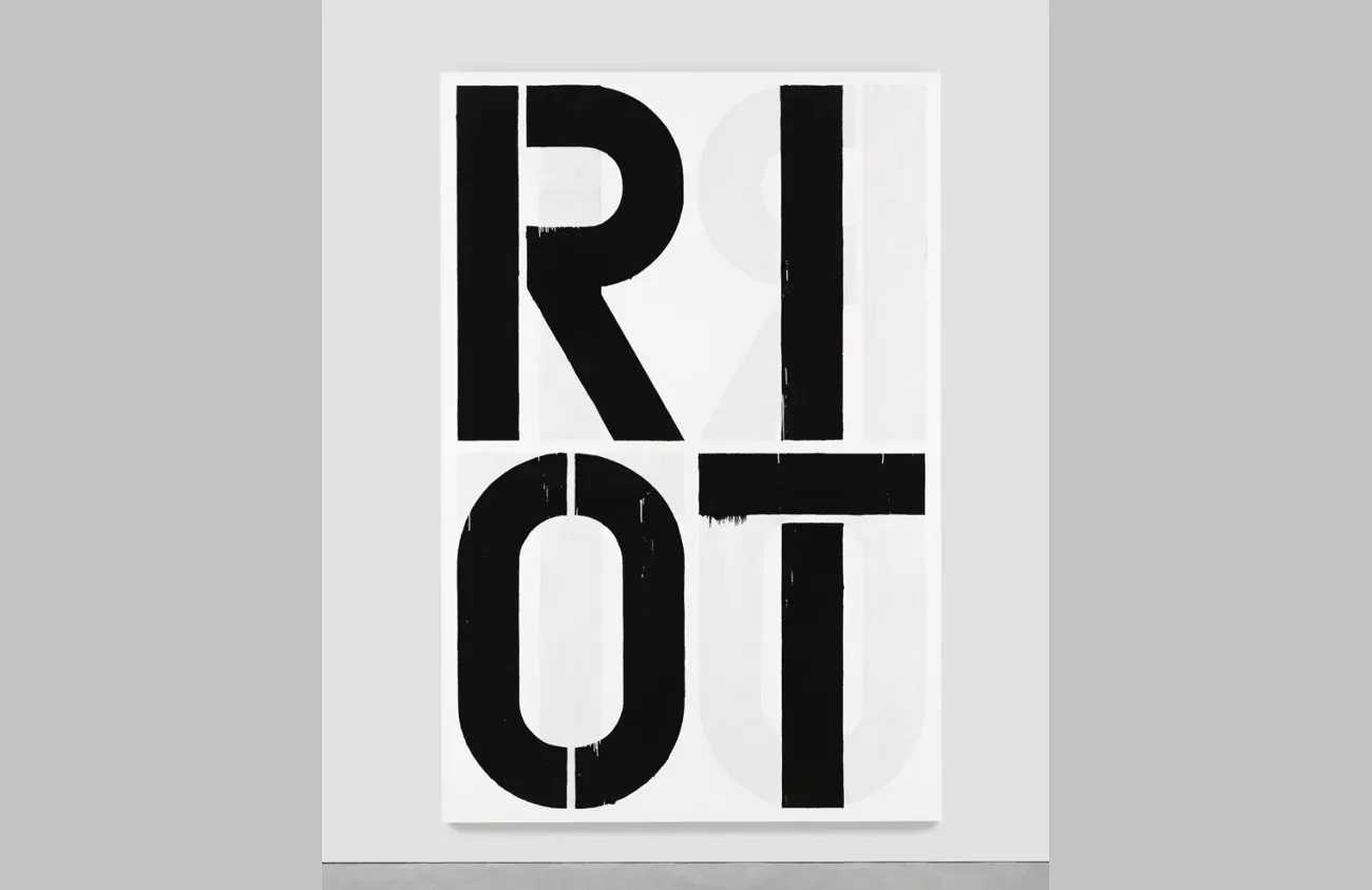 christopher wool, untitled (riot), 1990