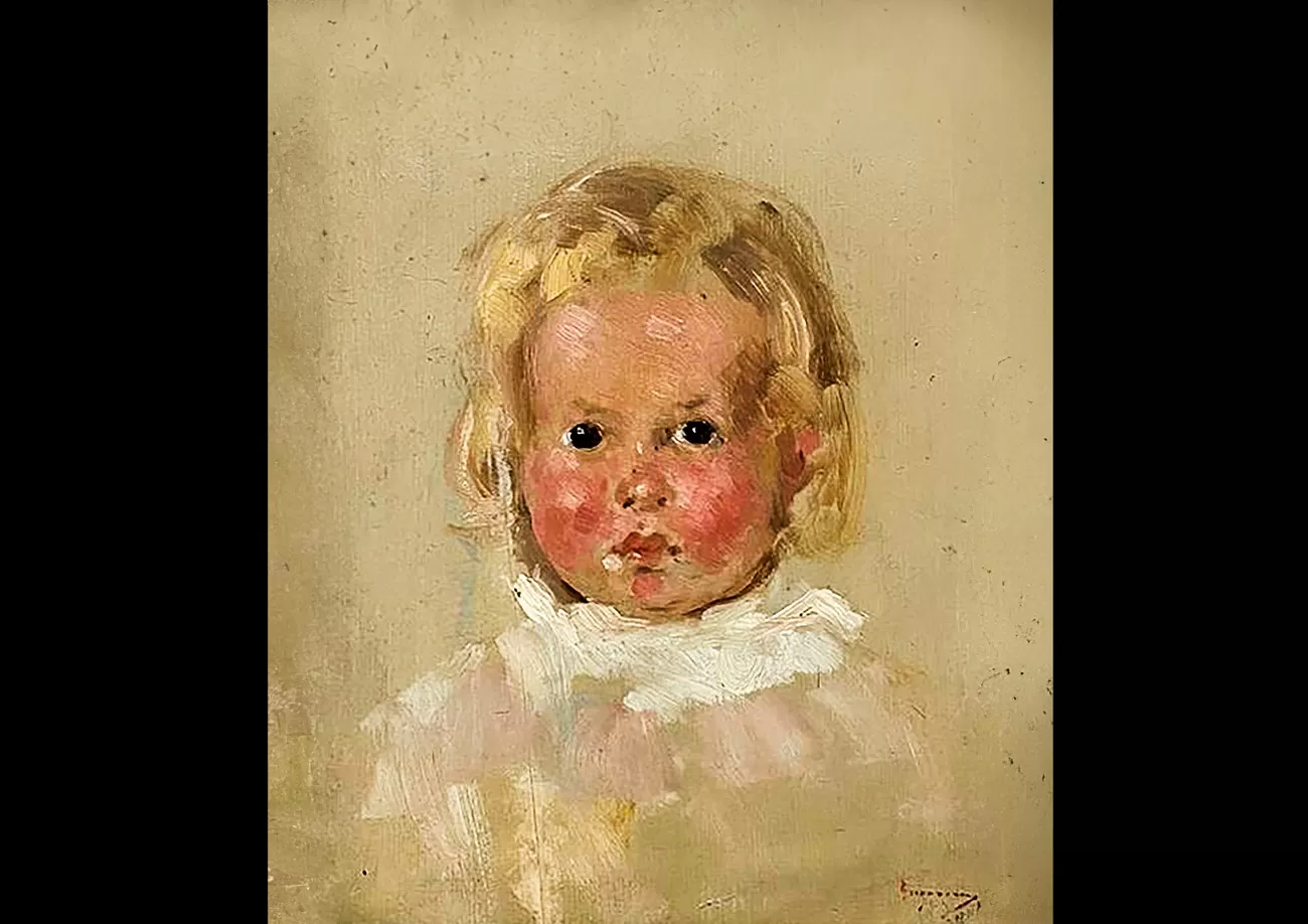 nicolae grigorescu, cap de copil, copilul lui grămadă