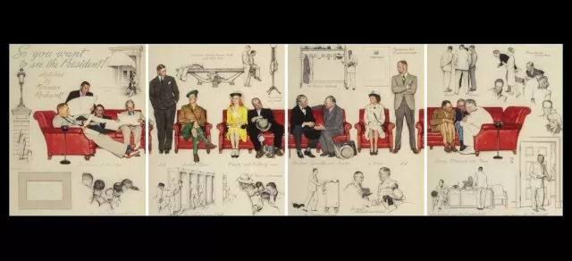 norman rockwell, so you want to see the president! (1943), heritage auctions