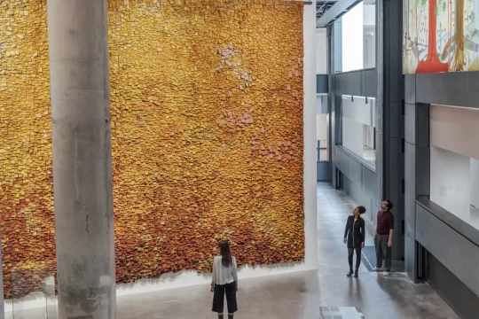 olga de amaral, muro en rojos, 1982. foto © cyril marcilhacy