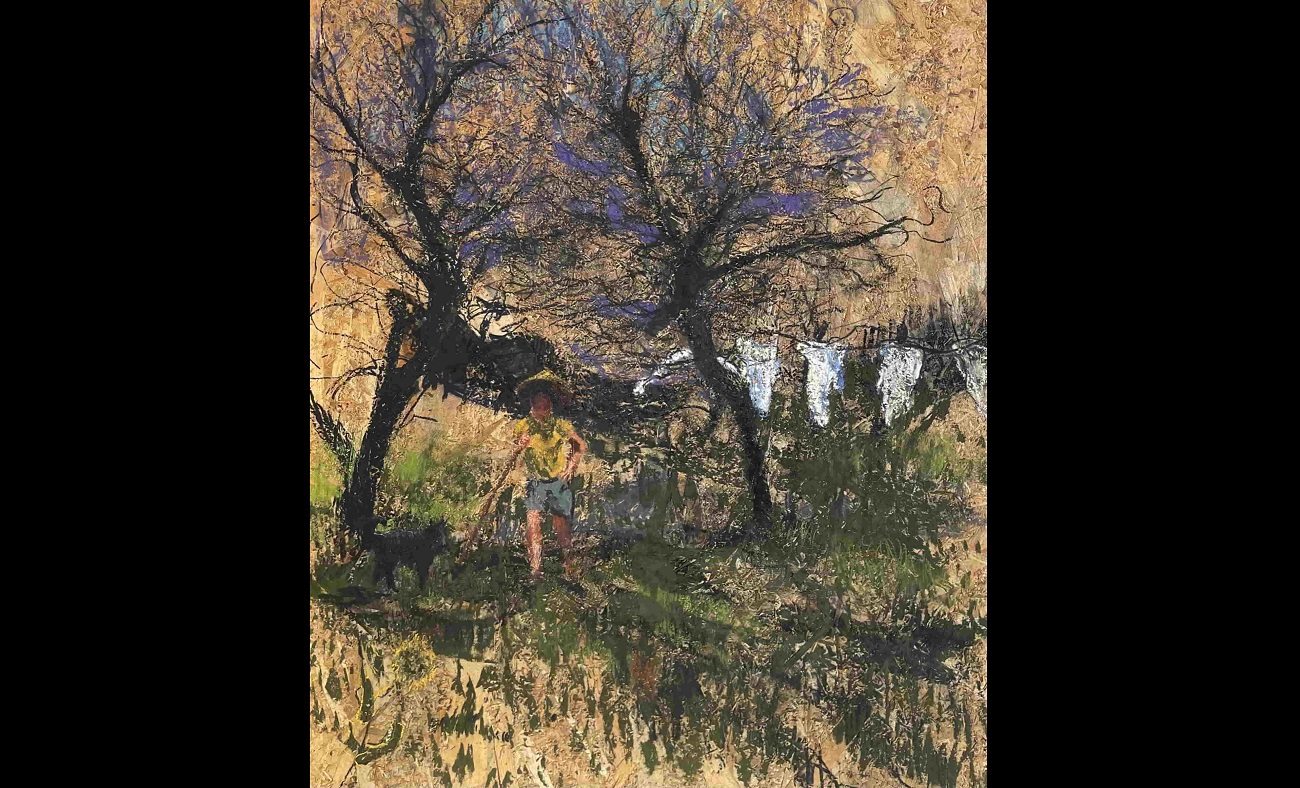 premiul colectionarului ioan de moisa, untitled, pastel pe placaj osb, 40 x 50 cm