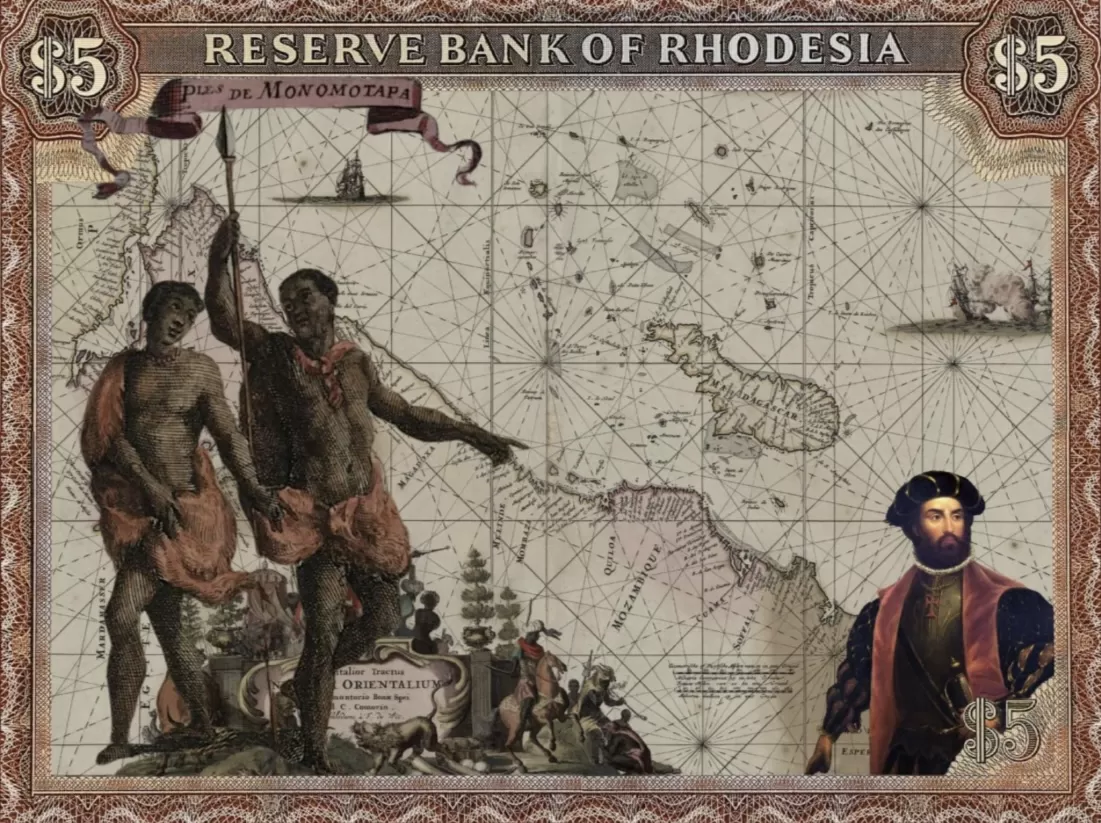 sithabile mlotshwa lest we forget mapping colonial history southern africa medium mixed media on innova ifa paper size 150x230cm, courtey of the artist and galeria catinca tabacaru
