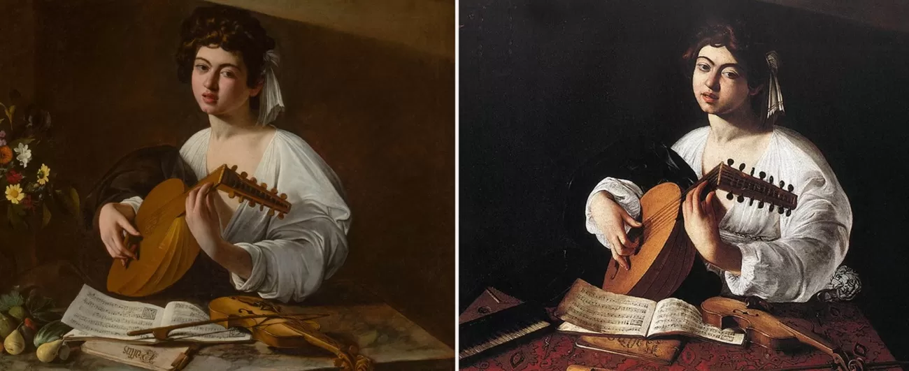 the lute player, versiunile de la ermitaj și wildenstein