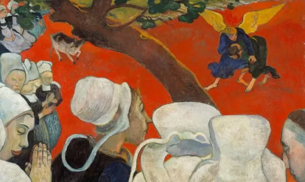 viziune dupa predica, paul gauguin
