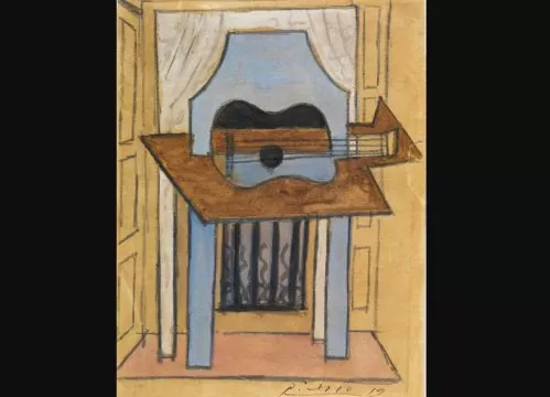 natura moarta cu chitara, pablo picasso 1919