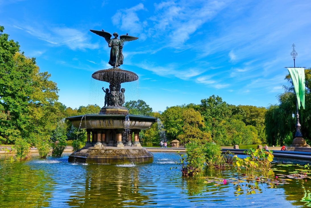 bethesda fountain emma stebbins, central park, new york, shutterstock, curatorial