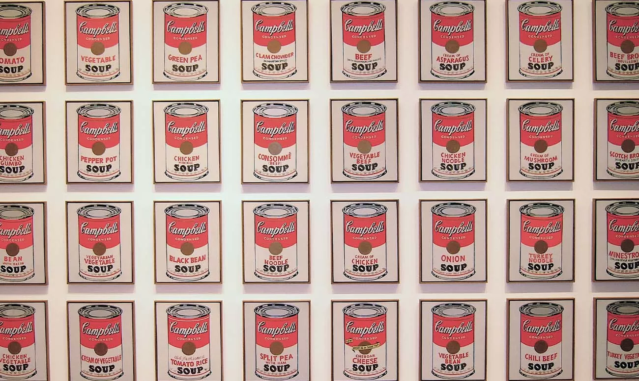 conservele de supa campbell andy warhol (1962)