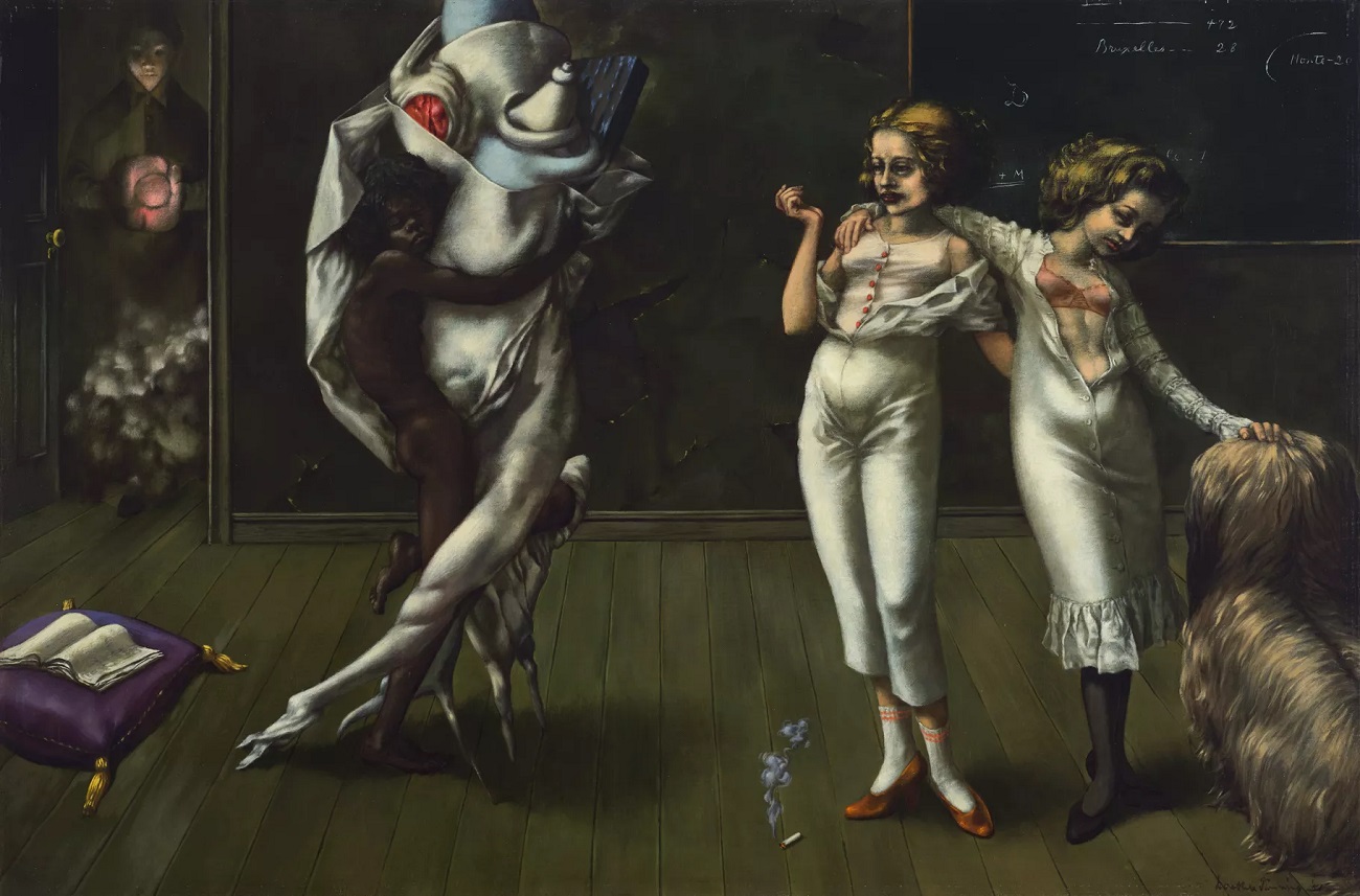 dorothea tanning, interior with sudden joy, 1951