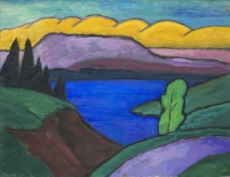 gabriele munter, the blue lake, 1954
