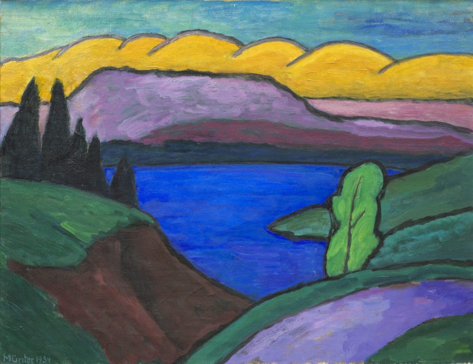 gabriele munter, the blue lake, 1954