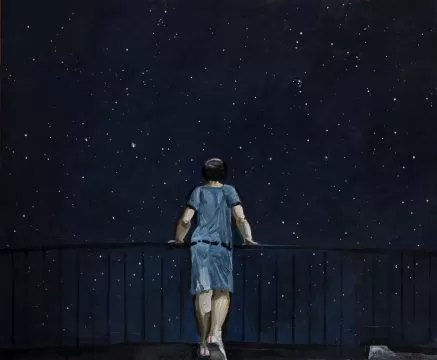 hora damian, tânără la balcon, (2006)