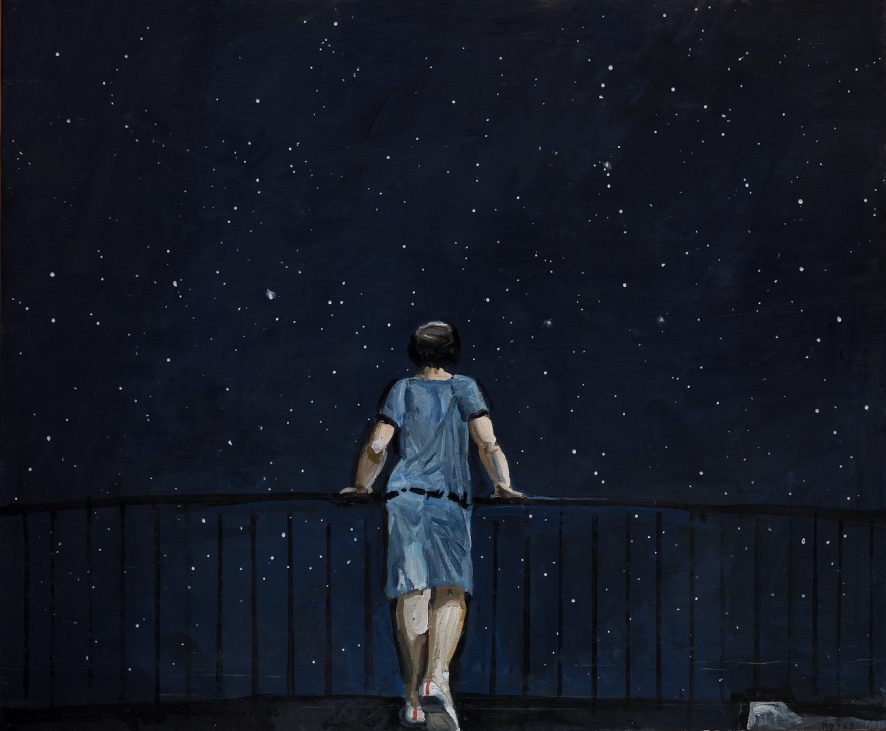 hora damian, tânără la balcon, (2006)