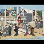 kitagawa utamaro, fukagawa in snow