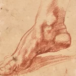 michelangelo, studiu pentru piciorul drept, capela sixtina, christies
