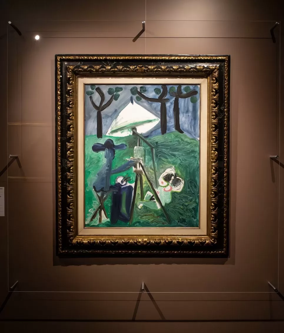 picasso pictorul și modelul său în aer liber