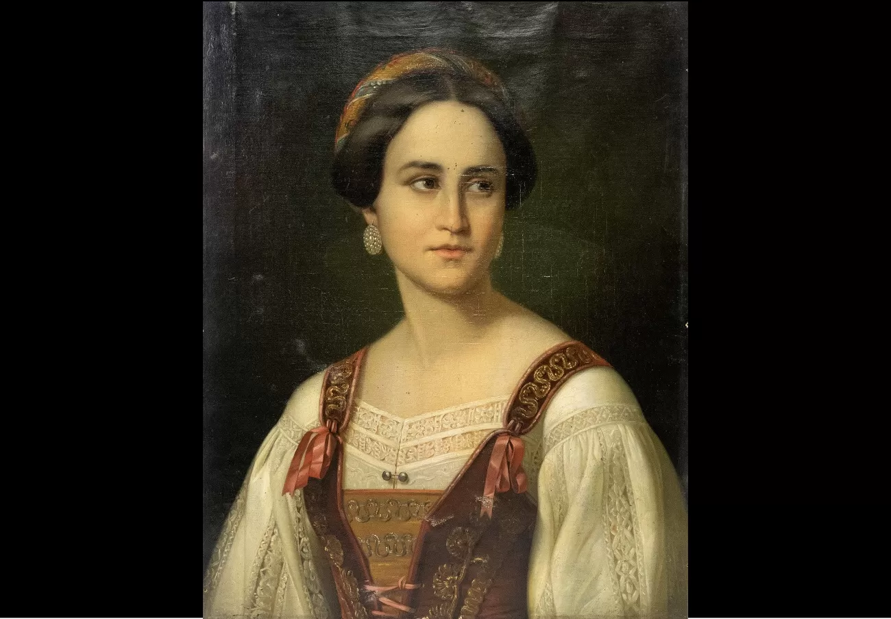 portret de italianca, gheorghe tattarescu