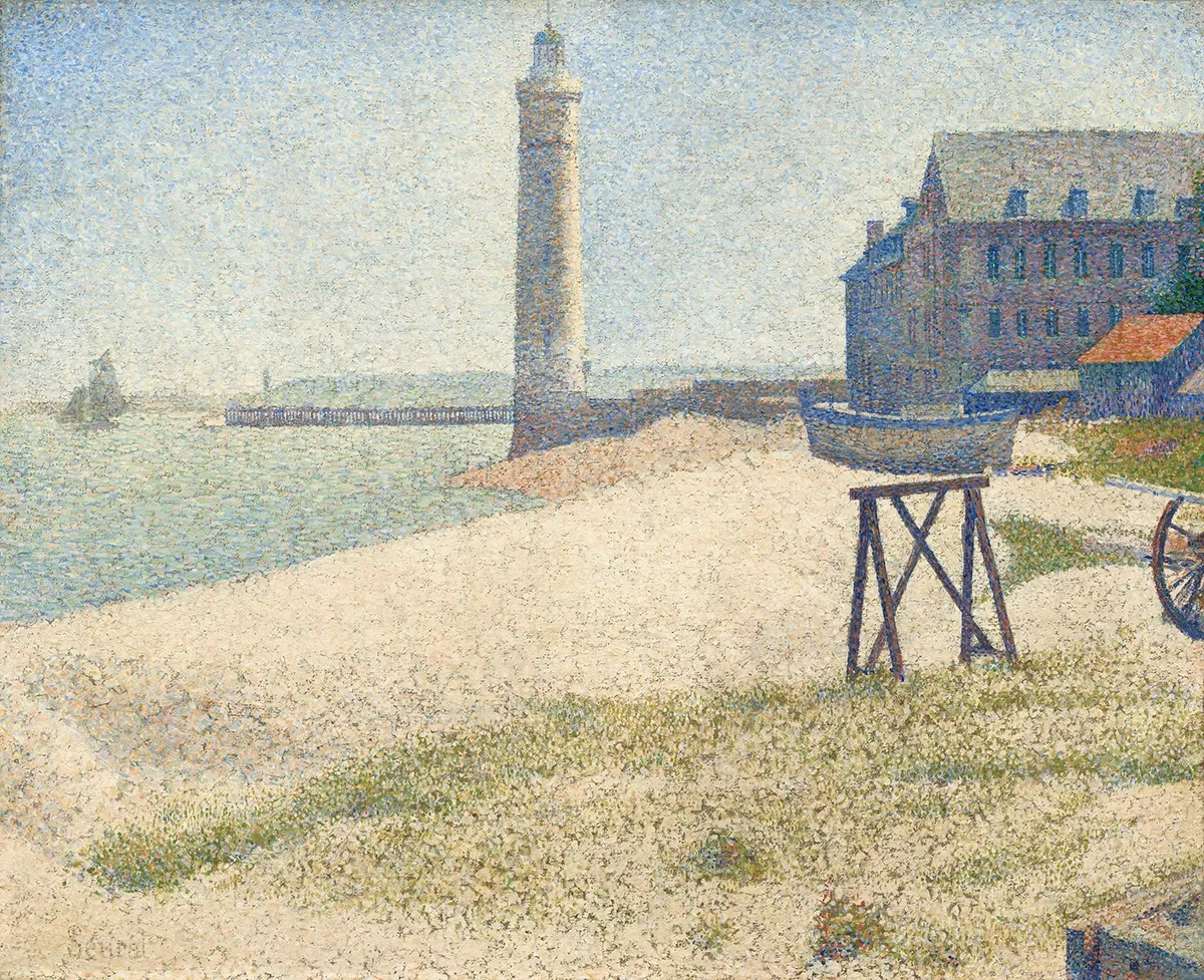 the lighthouse at honfleur, 1886, georges seurat