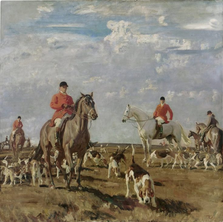 alfred james munnings, on the moors (1914)