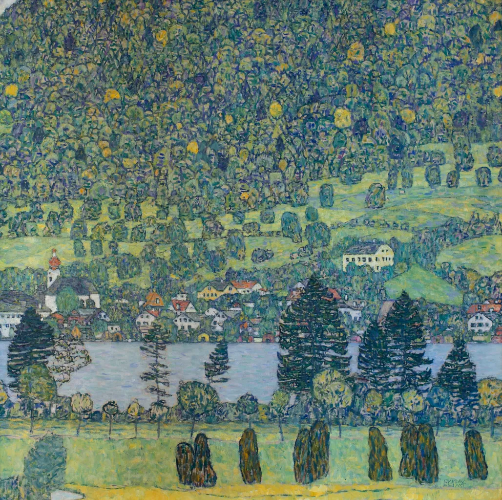 gustav klimt, waldabhang bei unterach am attersee, forest slope in unterach on the attersee