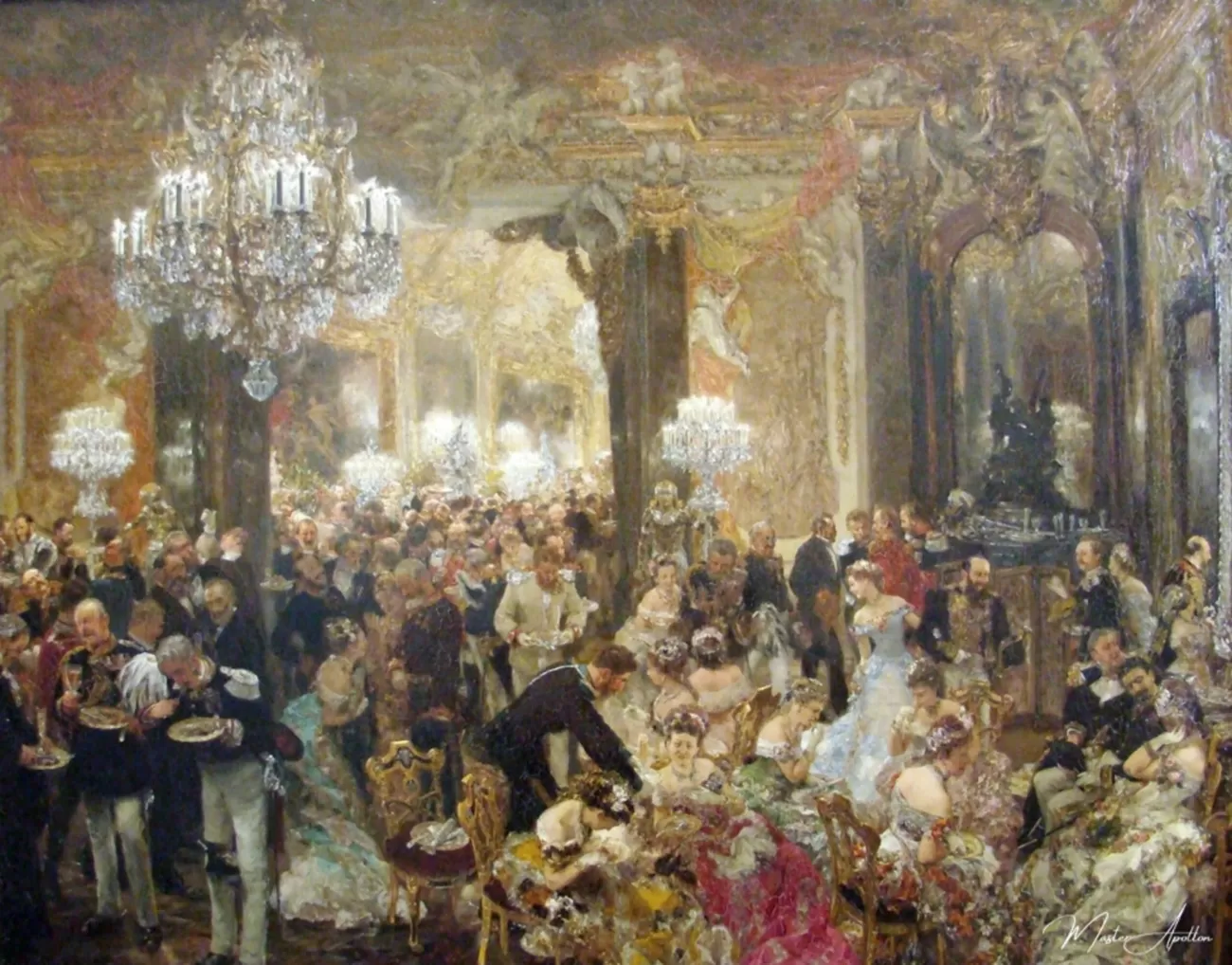 le dîner au bal, adolph von menzel