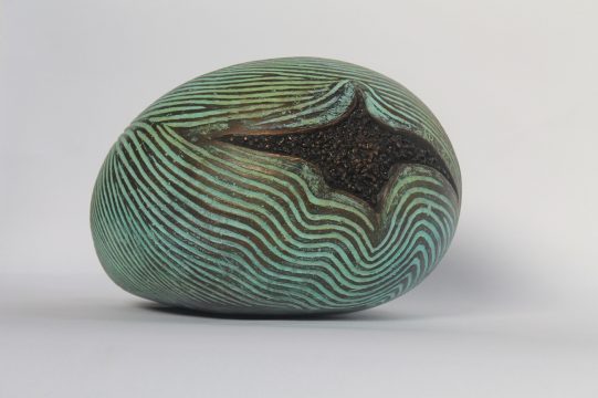 rudolf kocsis, urme nyomok, bronz patinat, 17x25x32 cm, 2015