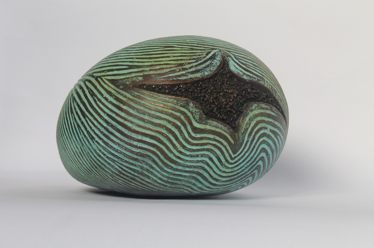 rudolf kocsis, urme nyomok, bronz patinat, 17x25x32 cm, 2015