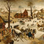 the census at bethlehem (1566), pieter brueghel the younger