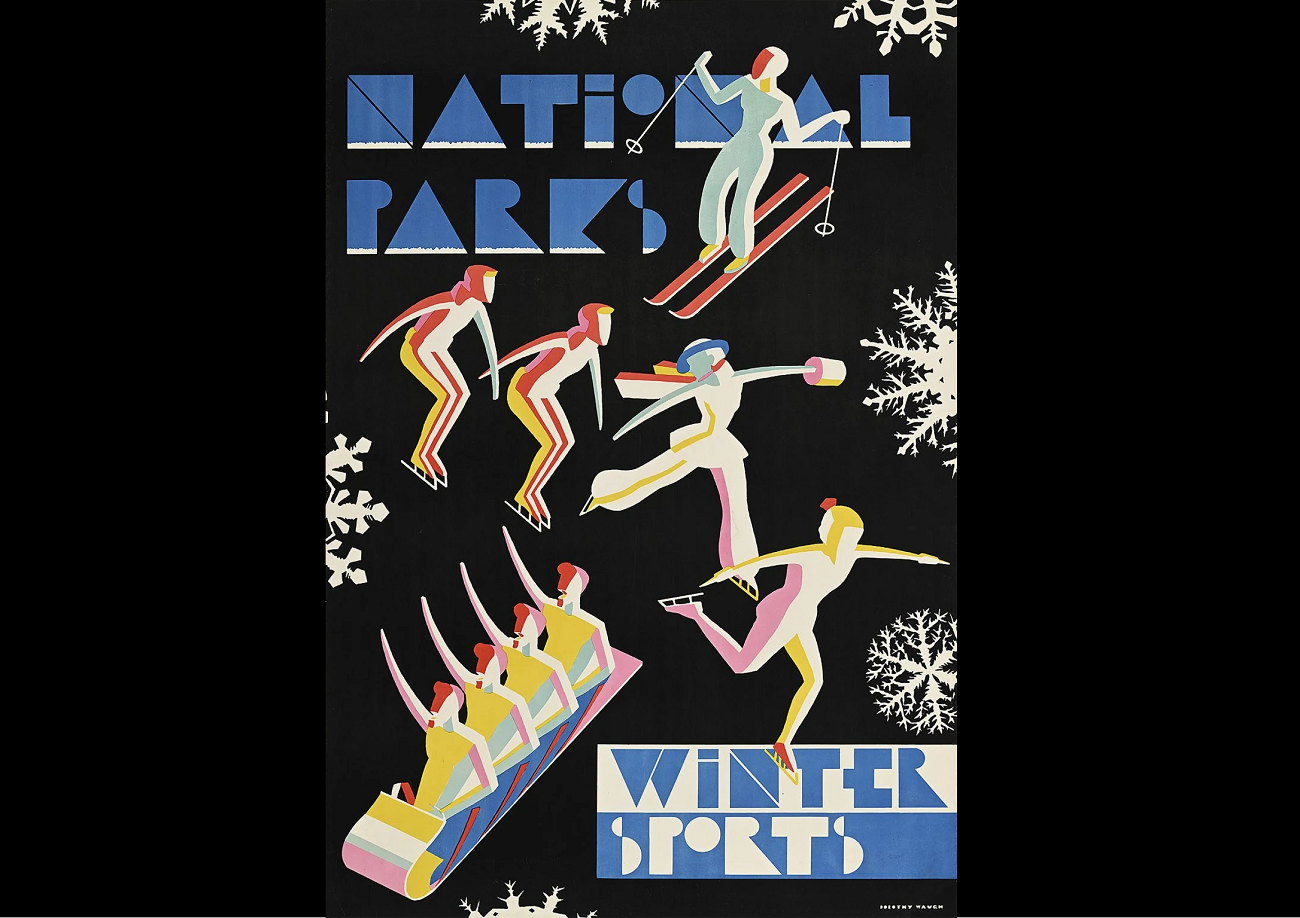 dorothy waugh, national parks winter sports (1935)