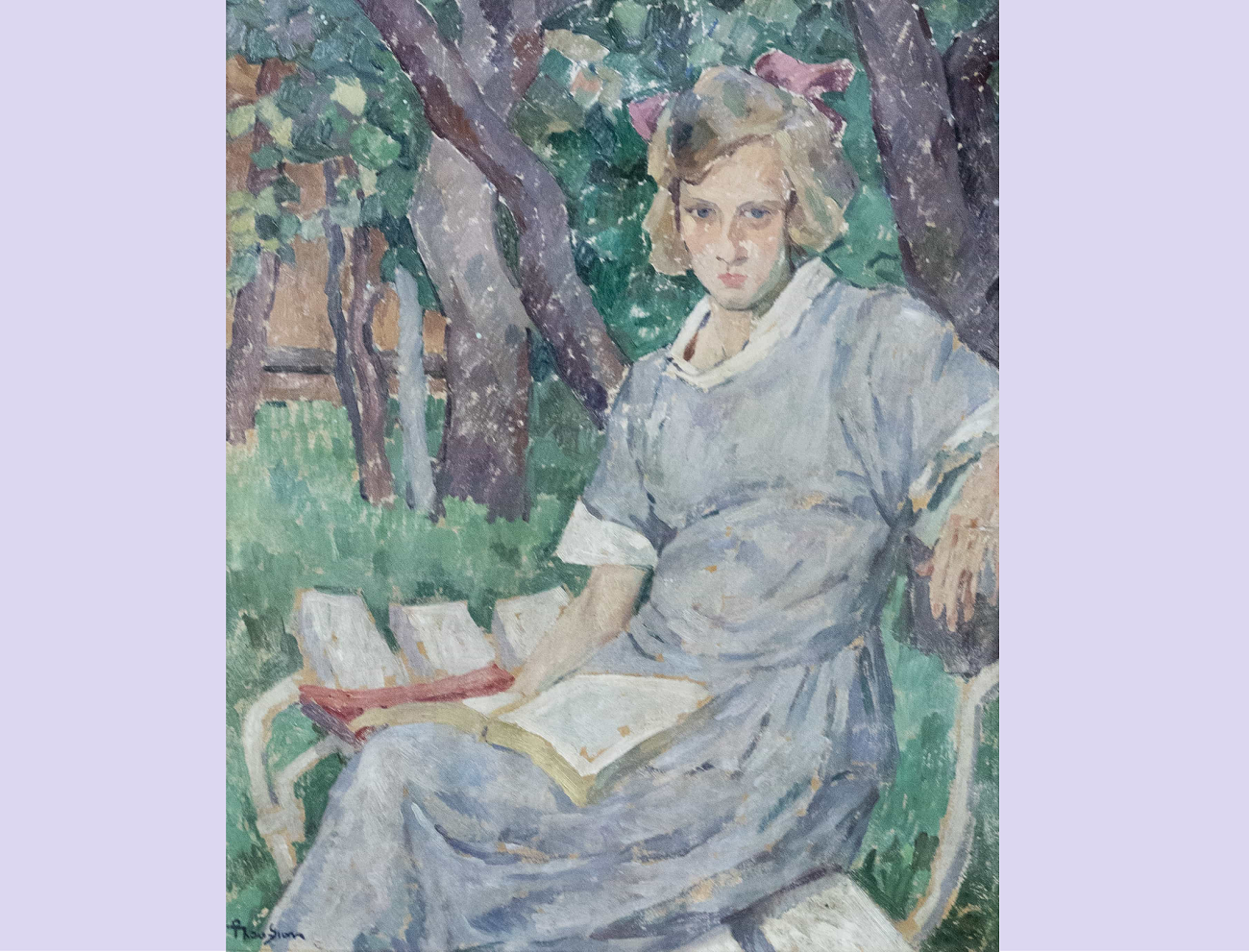 ion theodorescu sion, fetiță in grădină