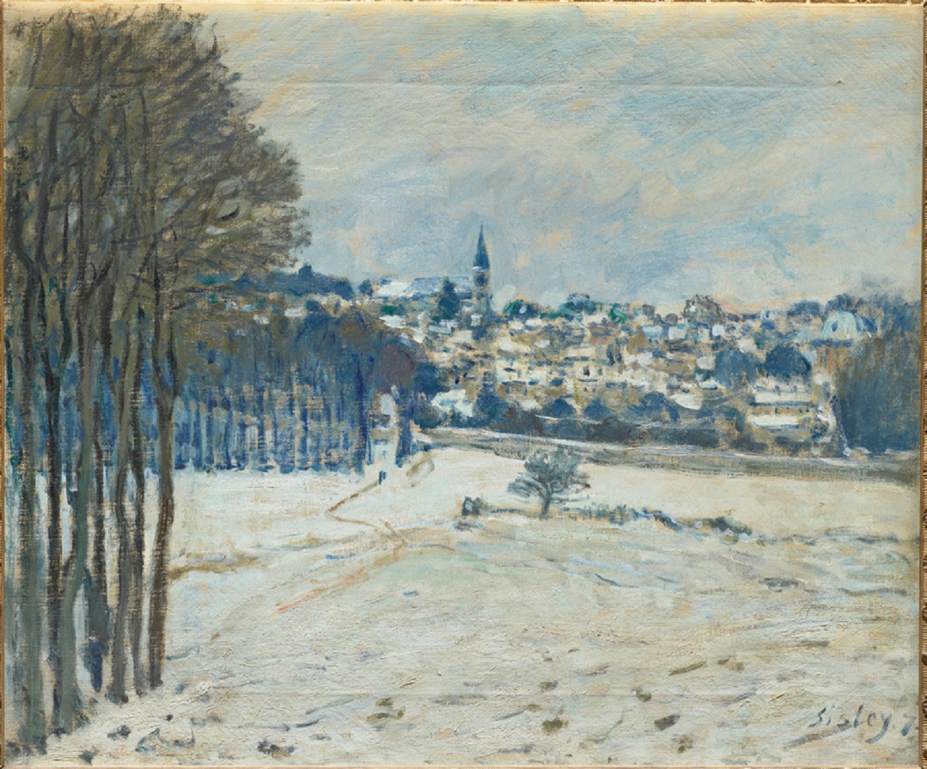la neige à marly le roi, sisley