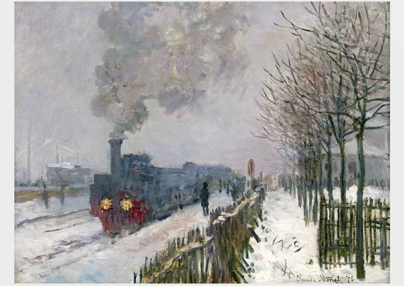 le train dans la neige, musee marmottan monet