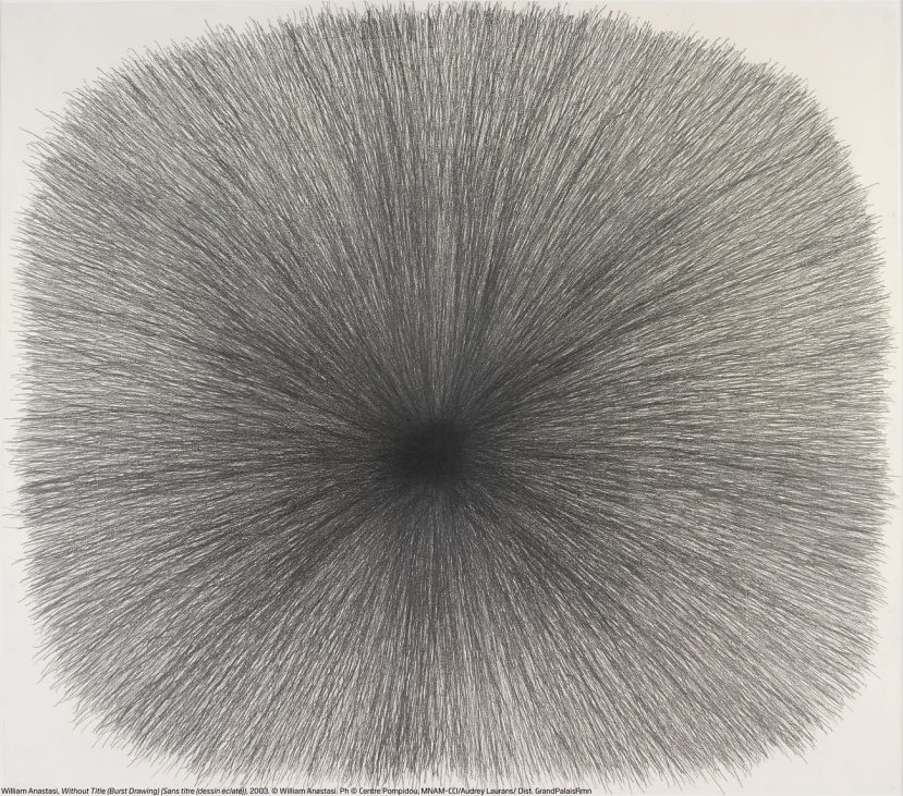william anastasi, burst drawings