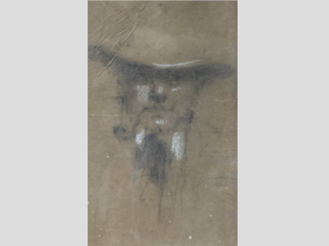 ion andreescu, portret de bărbat cu pălărie