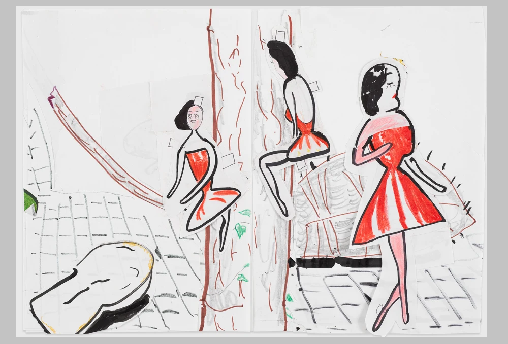 study for red twink, rose wylie