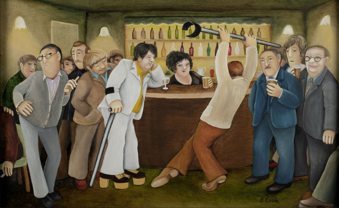 beryl cook, back bar of the lockyer tavern, john cook