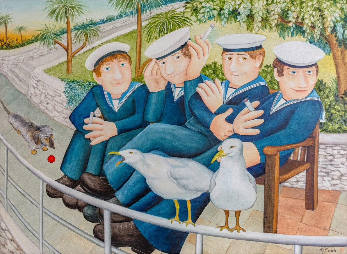 beryl cook, sailors and seagulls, john cook