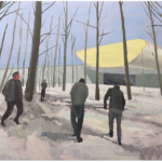 constantin vulturar, hunters in the snow i, 2025