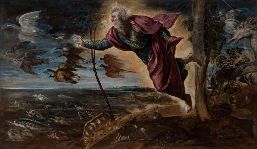jacopo tintoretto la creazione degli animali, după restaurare