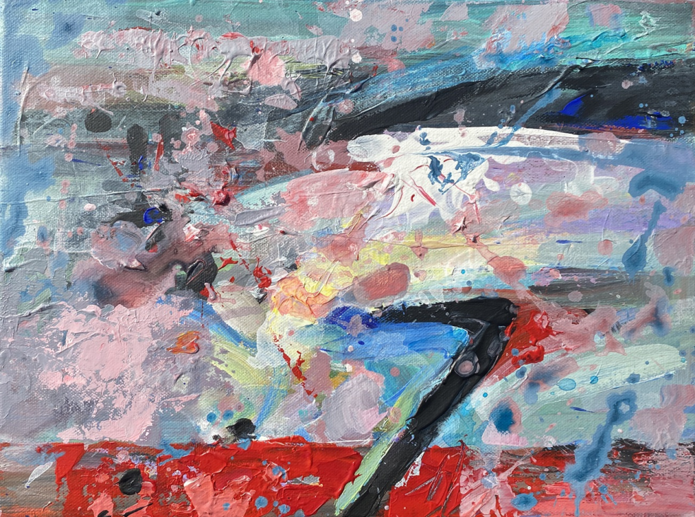 vasile fuiorea, arheologii telurice, 25x18 cm, pasta de relief si acrilic pe panza