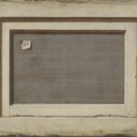 the reverse of a framed painting