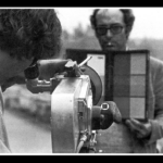 anne marie miéville, sin título [willy lubtchansky y jean luc godard probando el prototipo de la aäton 8 35], 1979
