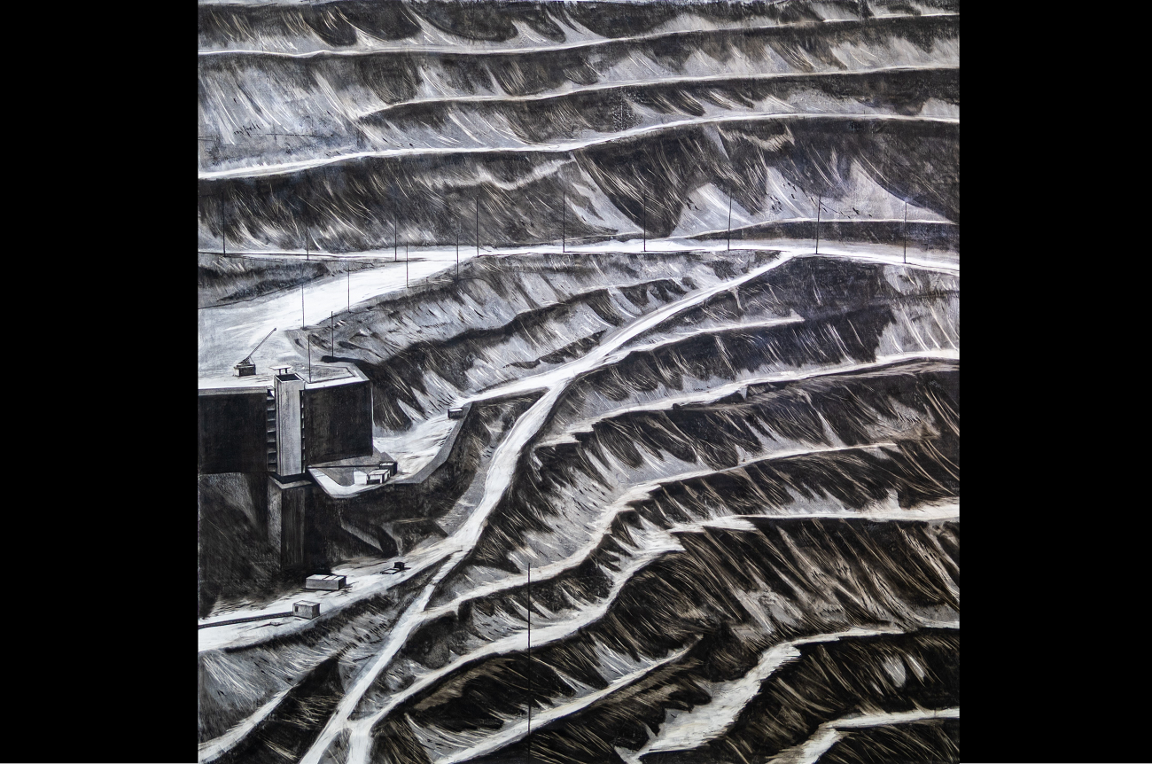 iulian bisericaru, the ground is not ours, 2026, carbune pe pânză