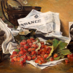 natură statică cu căpșuni, theodor aman