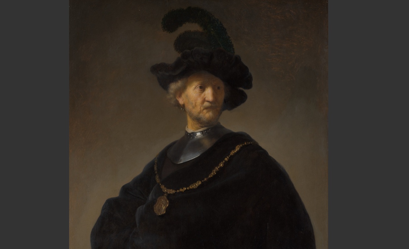 old man with a gold chain, rembrandt