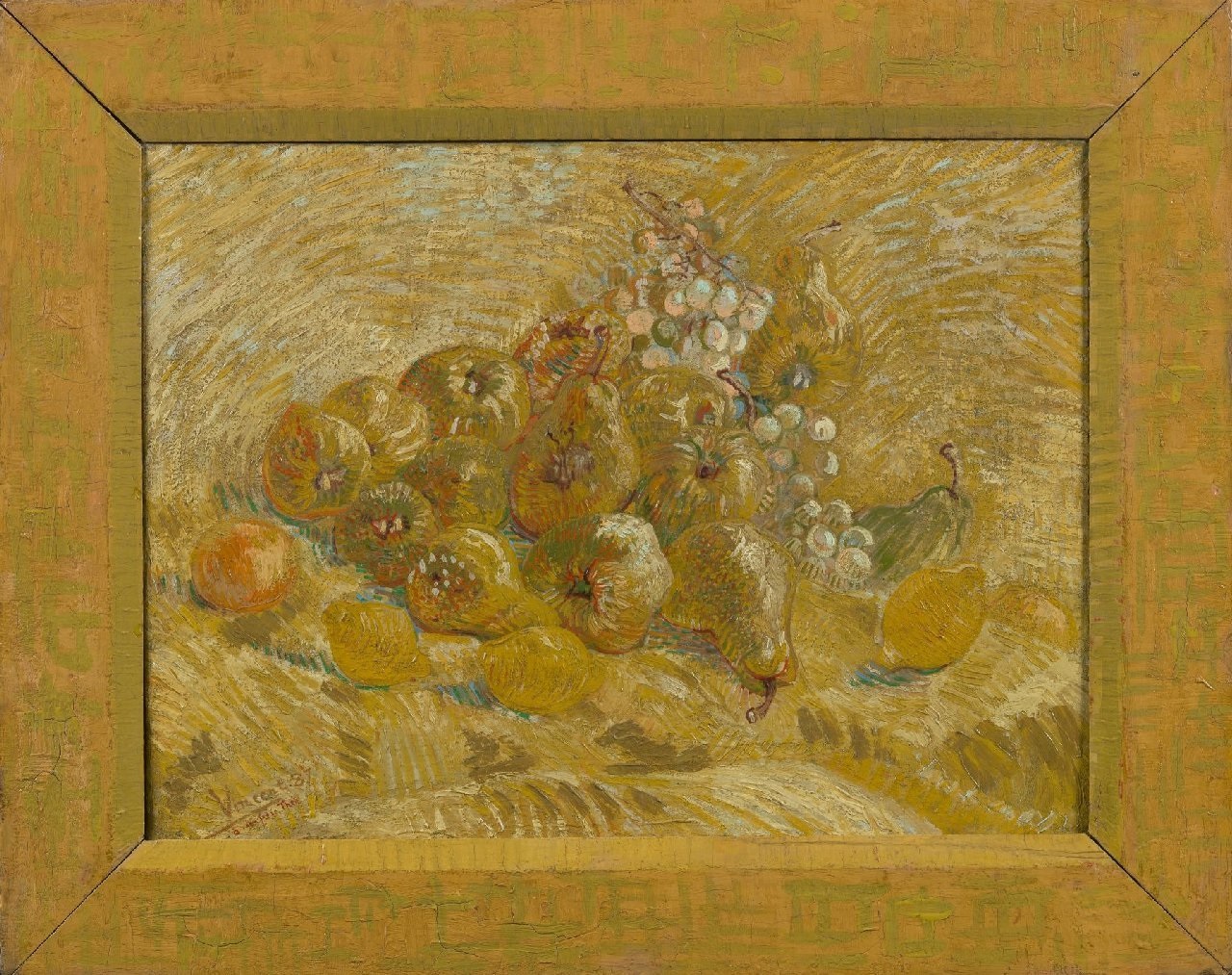 vincent van gogh, quinces, lemons, pears and grapes (1887)